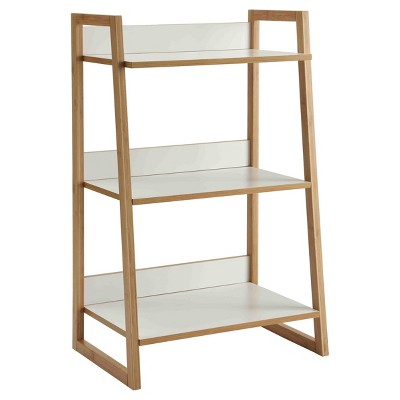 target white ladder bookshelf