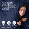 Navy Blue Queen Duvet Cover Set - 90x90, 2 Pillow Shams, Zipper Ties, Soft Breathable - 3 of 4