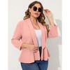 Coolmee Women Plus Size Casual Blazer Open Front Long Sleeve Work Office Cardigan Jackets - 4 of 4