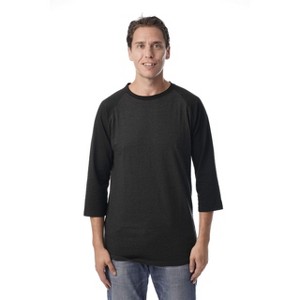 At The Buzzer Men's Baseball Raglan Sleeve Solid Shirt - 1 of 3