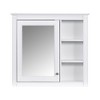 Evita Wall Mounted Medicine Cabinet with Mirror, 3 Open Shelves (Not Include Bathroom Vanity )-30 x 28 Inch, White - 2 of 4
