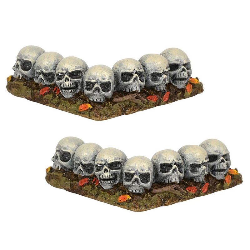 Department 56 Accessory 0.5 Inch Row Of Skulls Curved Halloween Hedge Corner Village Accessories, 2 of 4