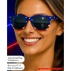 grinderPUNCH 2 Pair Combo Patriotic American US Flag Sunglasses Bulk USA (Silver-Blue) - 3 of 4