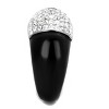 Slickblue Women’s Black IP Ring with Synthetic Crystal Grid – Two-Tone Finish, Statement Pave Look, Sizes 5–10 - 4 of 4