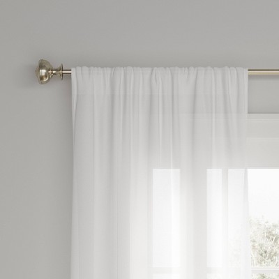 54"x84" Light Filtering Farrah Window Curtain Panel White - Threshold™: Cotton & Recycled Polyester, Rod Pocket