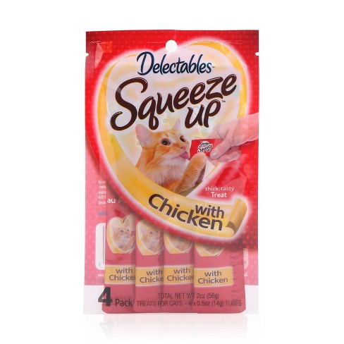 Delectables Hartz Squeeze Up Chicken Flavored Cat Treat 2oz 4ct Target