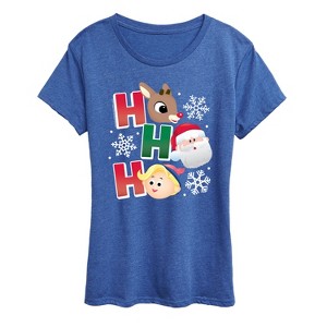 Women's - Rudolph - Rudolph Ho Ho Ho Short Sleeve Graphic T-Shirt - 1 of 4