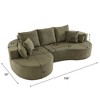 106'' Chenille L-Shaped Curved Sectional Sofas with Chaise, 7 Soft Pillows and Cloud-Like Foam - 2 of 4