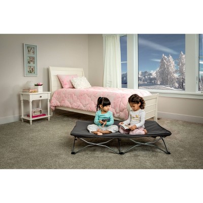 Regalo Gray Portable Toddler Travel Bed with Fitted Sheet