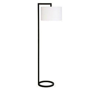 Hudson and Canal 64" Tall Floor Lamp with Fabric Shade - 1 of 4
