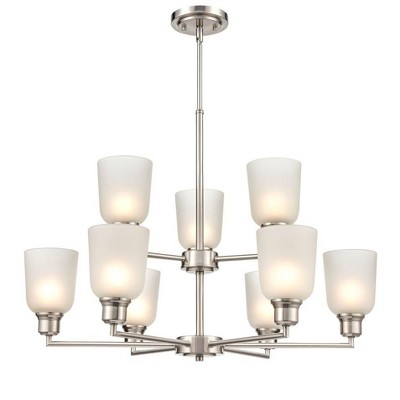 Millennium Lighting Amberle 9 - Light Chandelier in  Brushed Nickel