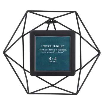 Northlight 8" Contemporary Hexagonal 4" x 4" Photo Picture Frame - Black
