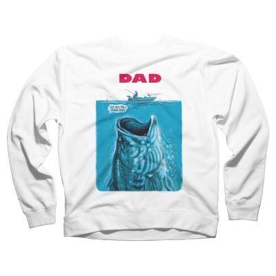 Adult Design By Humans Dad Needs a Bigger Bass Fishing Boat By MudgeStudios Sweatshirt