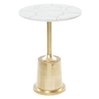 Modern Marble Accent Table Gold - Olivia & May