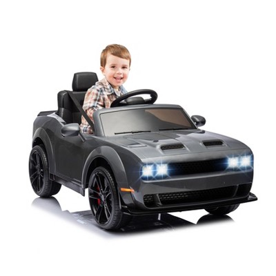 Electric Ride-On Car for Kids,12V 4.5AH, Dual Drive, Speed 1.2-2.2 Mph, Bluetooth Connectivity, LED, Ages 3+