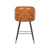 Meridian Furniture,Barbosa Cognac Vegan Leather Counter/Bar Stool, Set of 2 - 4 of 4