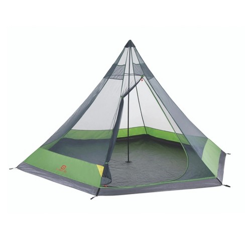 Outbound CTI3996508 6 Person 3 Season Lightweight Backyard Festival Camping  Tent with Zip Up Carry Bag and Heavy Duty 600 mm Coated Rainfly, Green