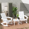 WestinTrends 3 Piece Set Outdoor Modern Rocking Chairs with Square Side Table - 2 of 4