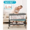 Bassinet Bedside Sleeper with Wheels, Breathable Mesh Bedside Bassinet for Baby, Mosquito Net, Storage Basket - 3 of 4