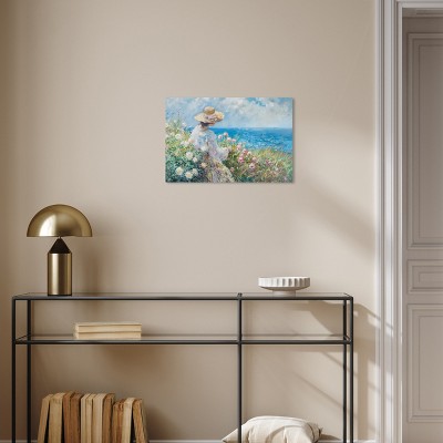 Gentle Sea Impressionism Canvas Wall Art, 30" x 20", Gallery Wrapped