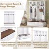 ACEPANO 75.6 in. H 4-in-1 Hall Trees with 6 Gold Hooks and Multiple Storage Spaces-White - 4 of 4