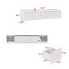 Famapy Minimalist Design White TV Stand Media Console TV Console: Sleek Lines, Multi - Compartment & Sturdy Build - 3 of 4