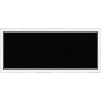 32"x14" Morgan Wood Frame Black Cork Board White/Blue - Amanti Art