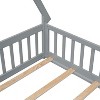 Kumasinova Tent-shaped Twin/Full Bed Frame with Slats,Floor Bed Frame Twin/Full Size with Safety Rails,Wooden Bed Frames for Kids&Teens - 4 of 4
