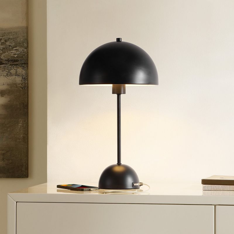 Ixora 17.75" Table Lamp W/Usb - Black  - Safavieh., 4 of 5