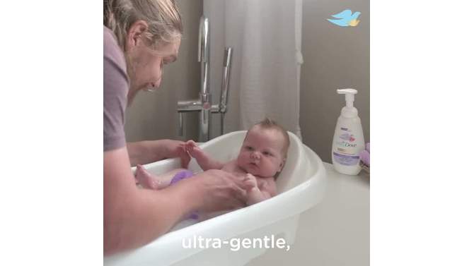 Baby Dove Calming Moisture Foaming Bath Wash - 13.5 fl oz, 2 of 7, play video