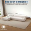COZONY 108" Cloud Sectional with Chaise, Ultra-Soft Corduroy L-Shaped Sofa Bed, Super Fluffy, Cozy - 2 of 4