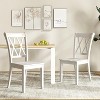 ADILE Rubber Wood Dining Room Chair Set of 4, White - 2 of 4