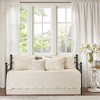 Sapphtopaz 6 Pcs Farmhouse Reversible Scalloped Edge Comforter Set Bedding Set, Daybed Cover Set Quilt Set, Daybed Cover - 4 of 4