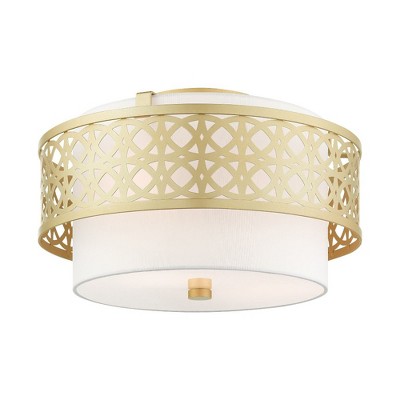 Livex Lighting Calinda 3 - Light Semi-Flush Mount in  Soft Gold