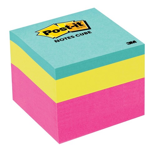 'Post-it Notes Cube, 2'' x 2'' - Pink Wave, 1 Cube/Pk, 400 Sheets/Cube'