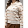 August Sky Women's Striped Shawl Collar Knit Sweater - image 4 of 4