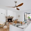52" Ceiling Fan with Lights Remote Control,Quiet DC Motor 3 Blade Ceiling Fans 6 Speed Levels,Reversible Ceiling Fan,for Patio,Living Room,Bedroom - 2 of 4