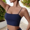 Anna-Kaci Active Women's Spaghetti Strap Crop Top with Seam Detailing and Stretch Fabric for a Sleek and Comfortable Fit  - X Large, Navy - 2 of 4