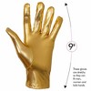Skeleteen Womens Metallic Costume Gloves - Gold - 2 of 4