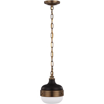 Generation Lighting Cadence 8" Wide Antique Brass Mini Pendant Light