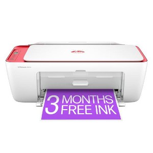 HP DeskJet 2842e All-in-One Printer Chili Red with Bonus 3 Months of Instant Ink with HP+ - 1 of 4