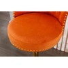APRILSOUL Orange Set of 2 Swivel Bar Stools Adjustable Counter Height Chairs with Footrest for Kitchen, Dining Room - 3 of 4