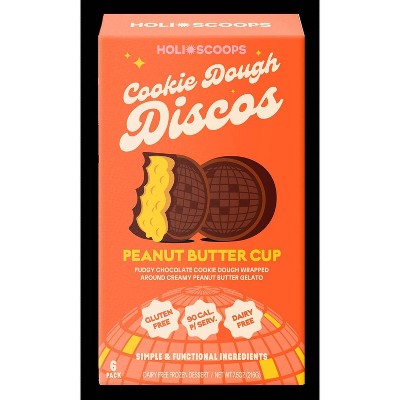 Holi Scoops Peanut Butter Cup Cookie Dough Discos Dairy-Free Ice Cream - 7.5oz