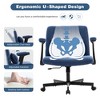 QingMoon Criss Cross Office Chair, Velvet Desk Chair, Wide Seat Computer Chair with Adjustable Arms and Reclining Backrest for Home Office - 3 of 4
