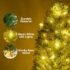 Joyfy Christmas Tree Decorations, 24"/2FT Green Mini Tabletop Artificial Xmas Tree with LED Warm Lights, Christmas Decorations Indoor - 2 of 4