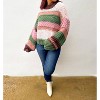 Women's On a Holidate Color Block Stripe Sweater - AnnieWear - 2 of 4