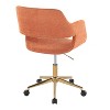Okak Modern Office Chair with Golden Metal Base, 360 Swivel Chair with Adjustable Height, Criss Cross Chair for Office, Home - 4 of 4