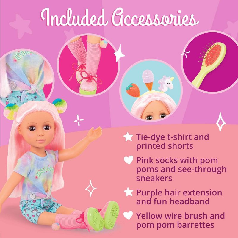 Glitter Girls Poseable Doll with Colored Hair &#38; Accessories - Nixie, 6 of 13