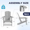 FURNIinspire Patio Accent Chairs Outdoor Folding 2PCS Chairs Adirondack Chair, Portable Chair With Handles For Backyard, Gray, 31.4"*29.6"*36.4" - 3 of 4