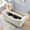 DOMETOUR 71 Inch Velvet Sofa with Storage for Living Room Bedroom, U Shape Backrest Couch with 2 Pillows - 3 of 4